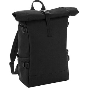 Block Roll-Top Backpack - BlackBlack