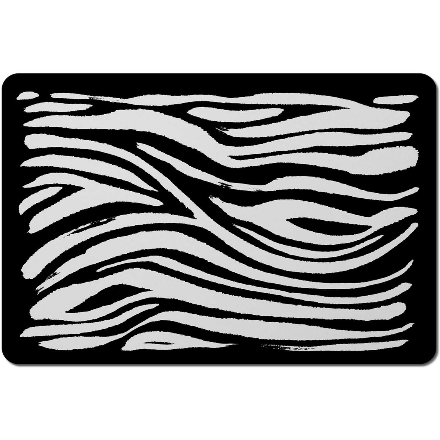 Image of Zebra Print Placemat - Black