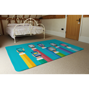 Telephone Rug Hands Holding Smart Phones Rug