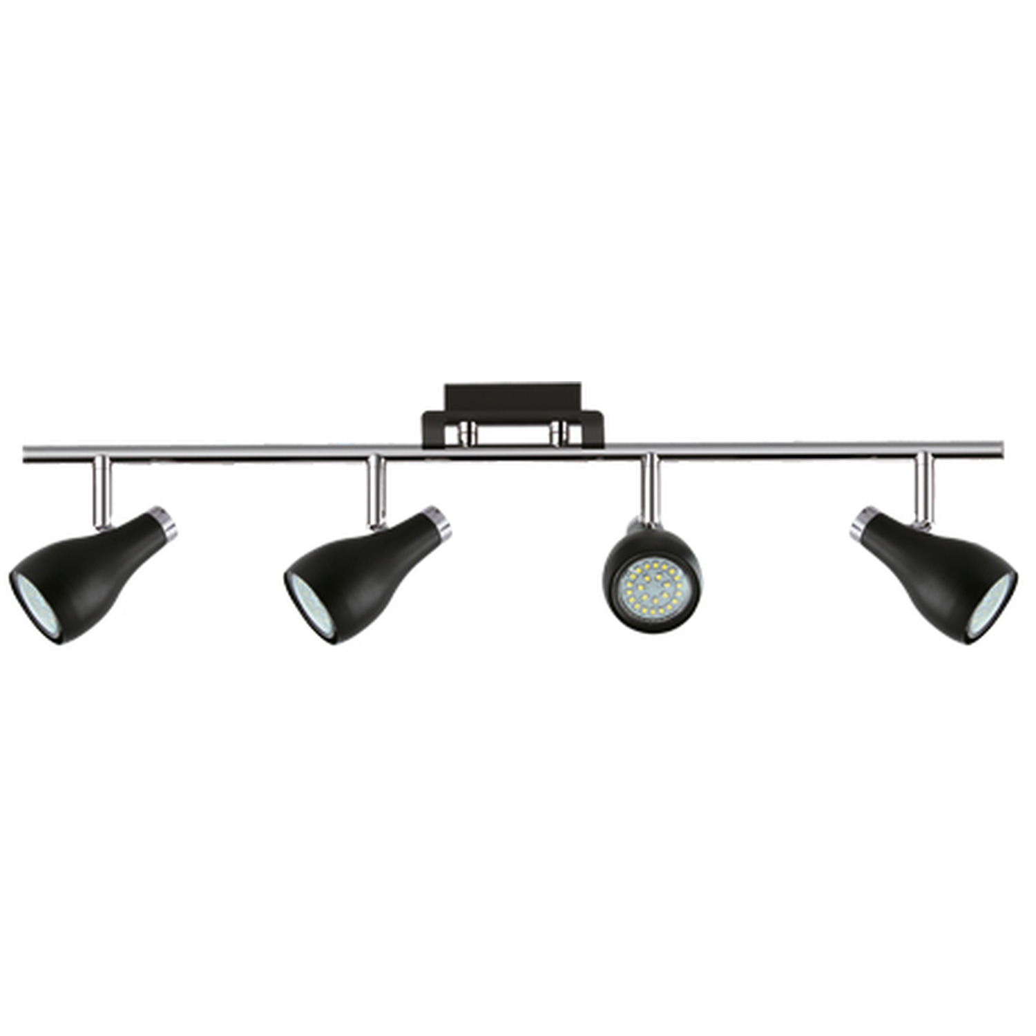 CGC Lighting - CGC JONAH Four Head Black Chrome Adjustable Ceiling Wall LED Light - Black thumbnail