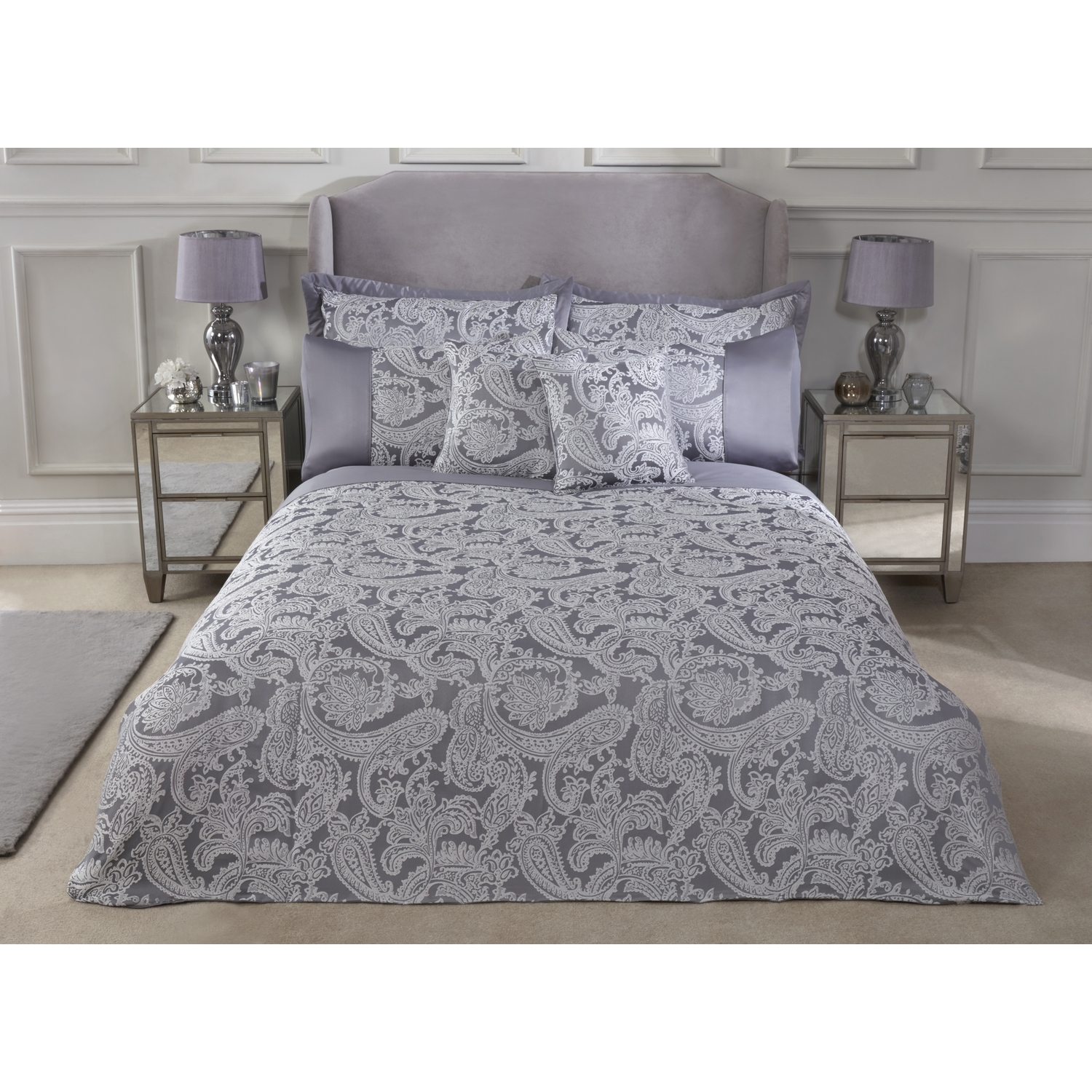 Duchess Duvet Set - Silver King