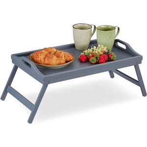 Bamboo Bed Tray Table Multipurpose Folding Breakfast Serving Lap Tray