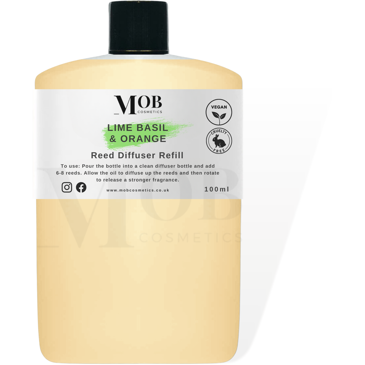 Lime Basil and Mandarin Reed Diffuser Refill Oil - Neutral