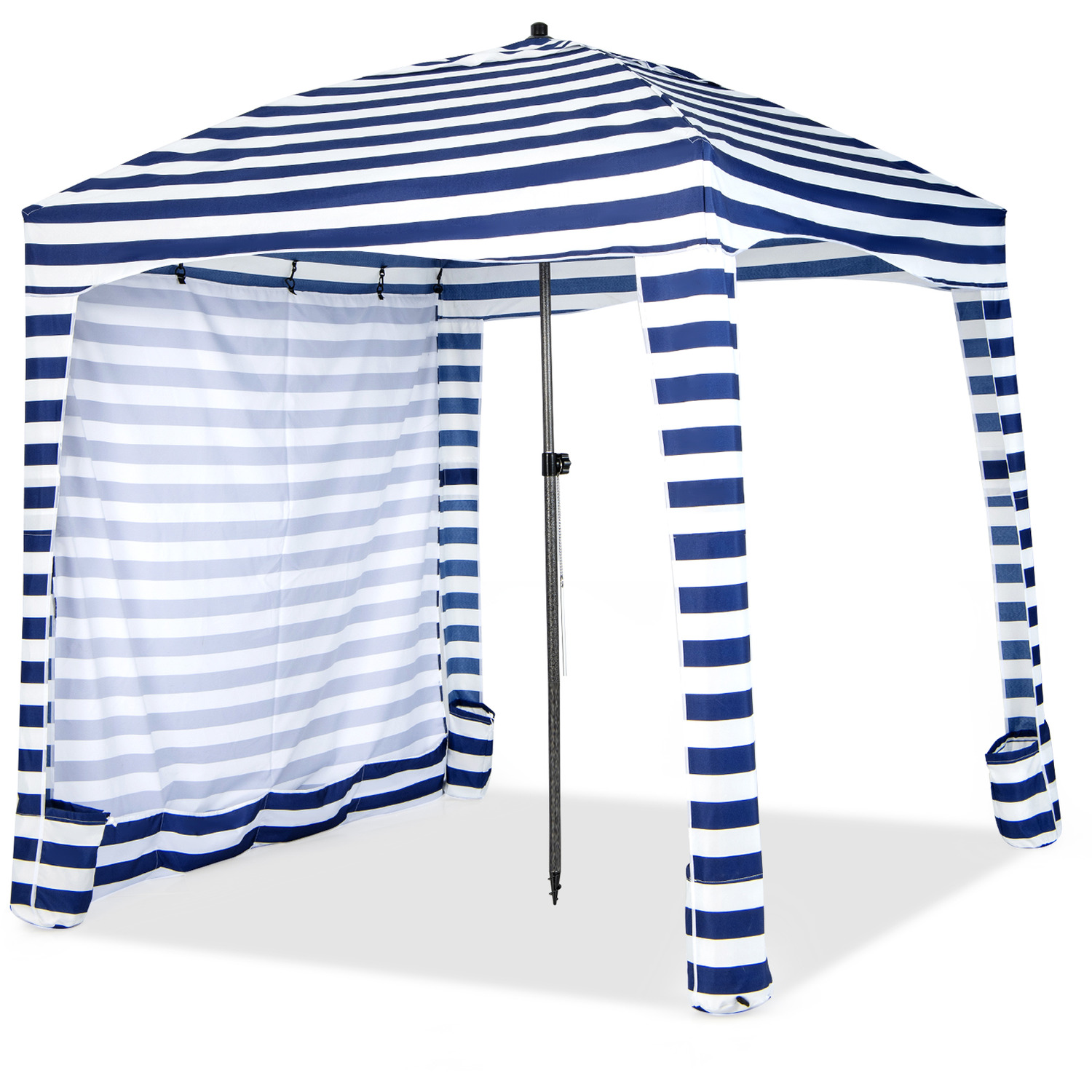 COSTWAY - 1.8 x1.8M Beach Canopy - Blue thumbnail