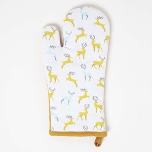 Majestic Stag Grey Christmas Oven Glove