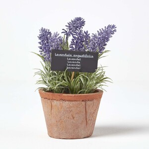 Artificial Lavender Plant in Decorative Pot