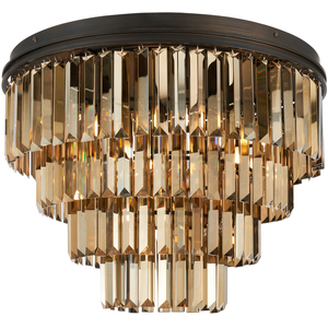 Visconte Ingot 7 Light Crystal Ceiling Pendant