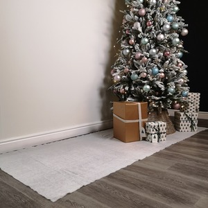 Large Soft White Artificial Fake Snow Blanket Christmas Decoration