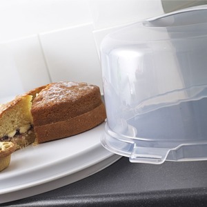 Round Cake Box Storage Dome Portable 12 Inch Cake Carrier With Clip Top Lid