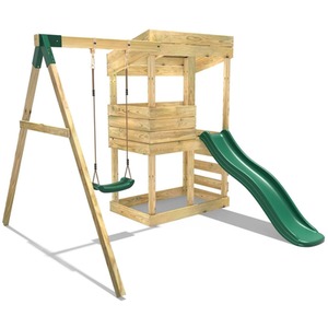 Arches / 222cm Wooden Lookout Tower Playhouse with 6ft Slide shot 5042779