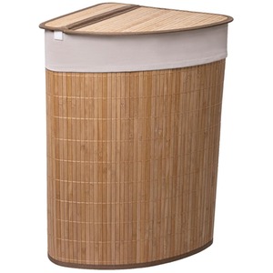 Natural Brown Foldable Bamboo Laundry Basket 58L shot 5124650