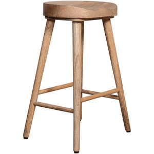 Solid Mango Wood Breakfast Bar Stool Oak