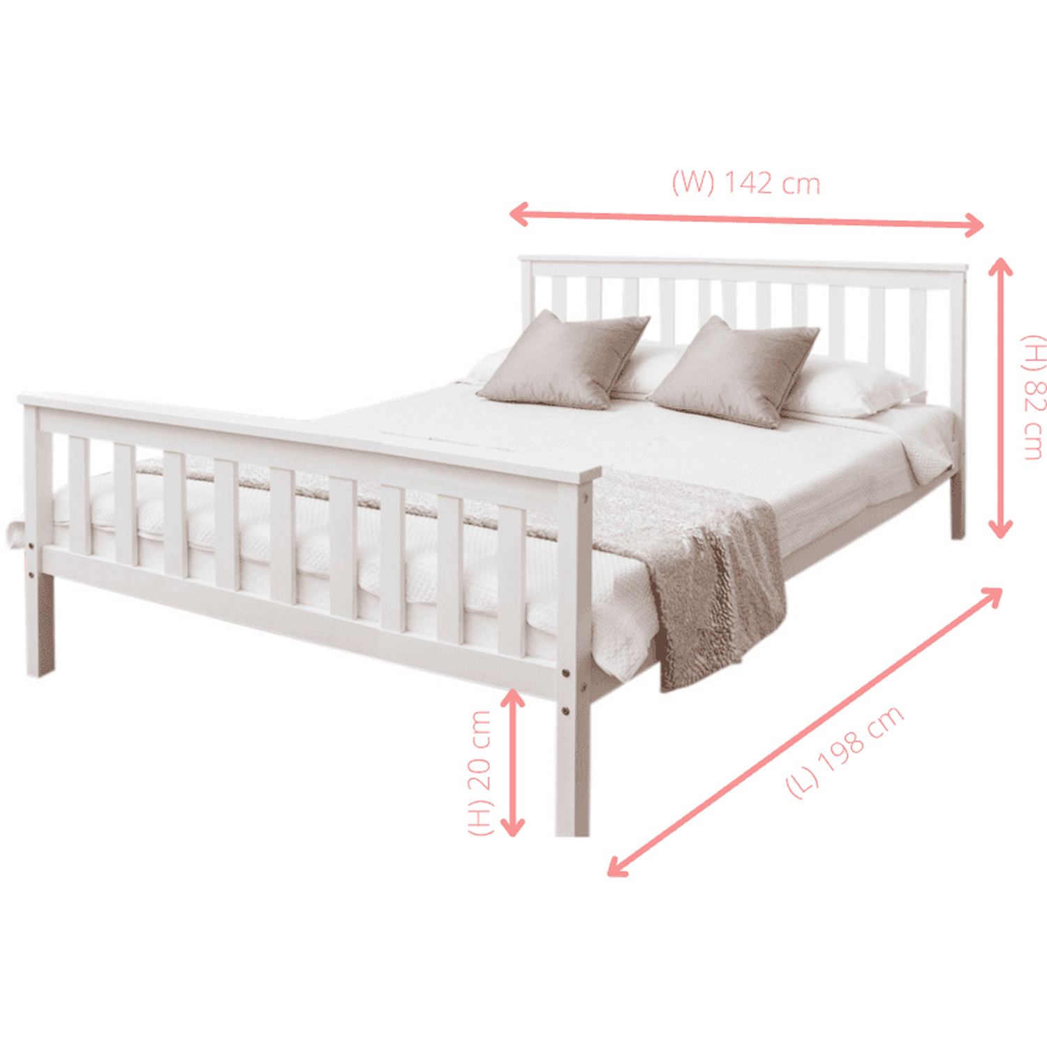 Double Dorset Bed - White