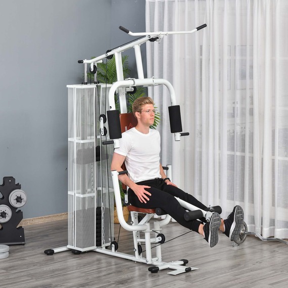 HOMCOM Multifunction Home Gym Weight Training Station
