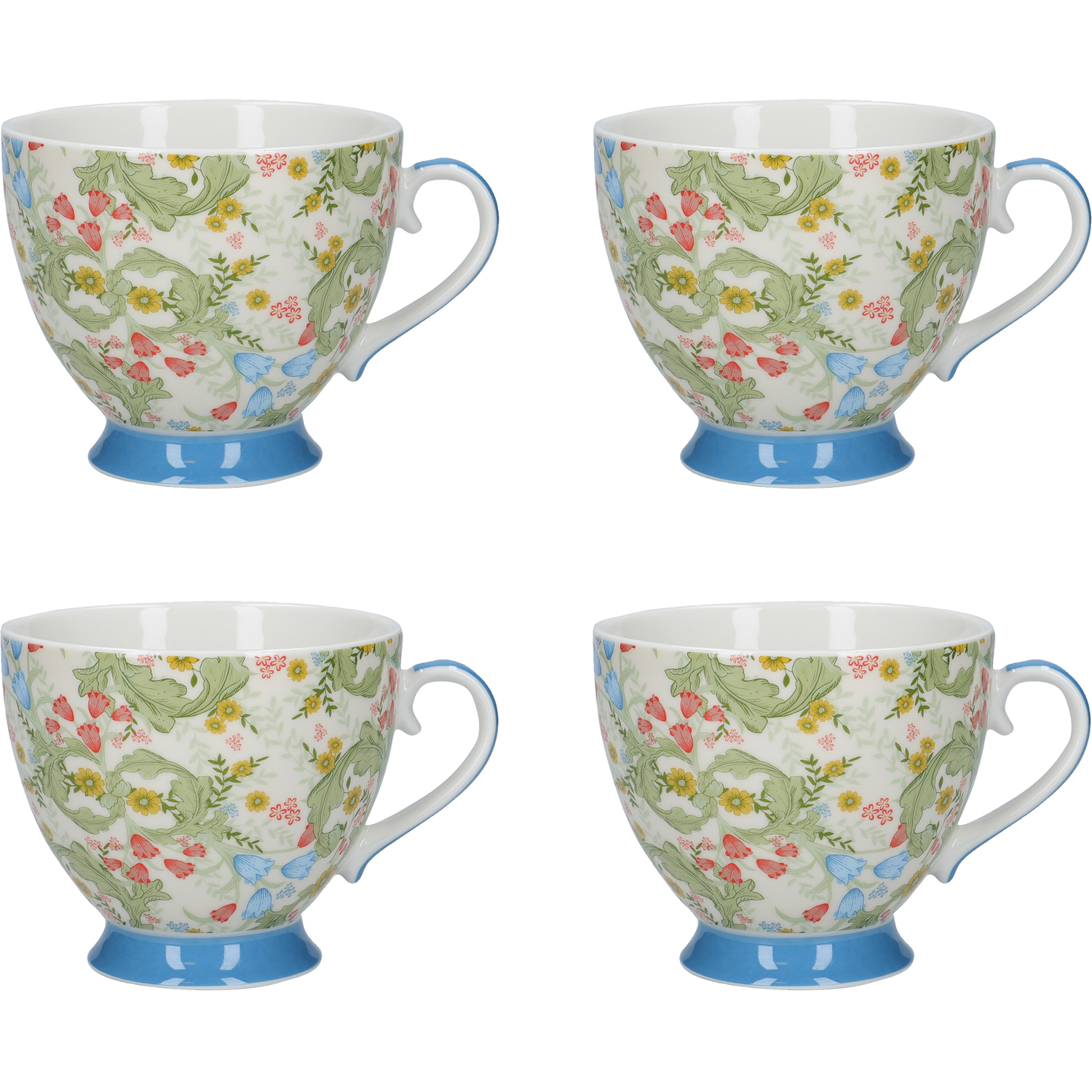 Image of 4-Piece Dawn Floral Footed Mug Set&hellip;