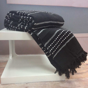 Stitch Stripe Woven Cotton Throw