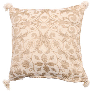 Superior Jacquard Floral Tassle Corner Cushion
