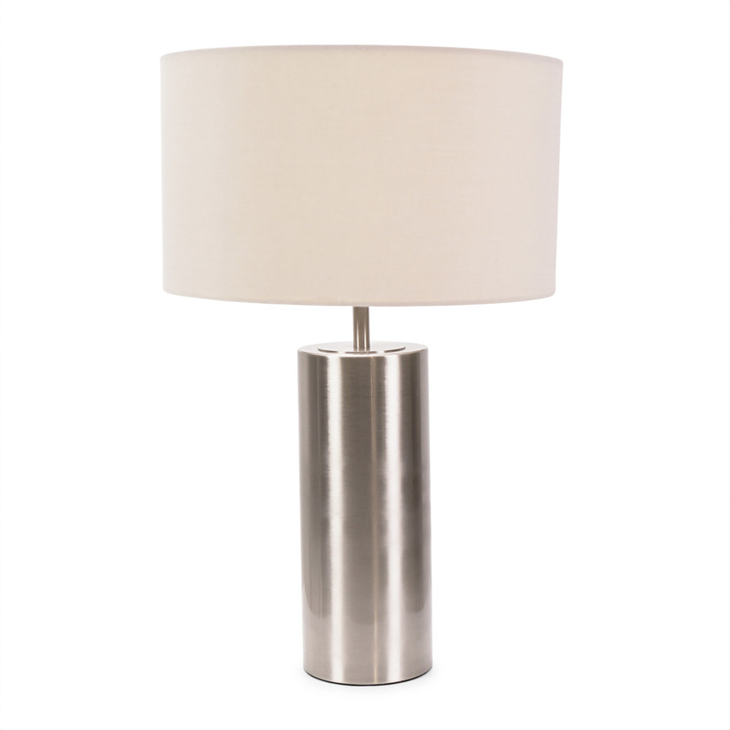 Image of Lexy Fabric Drum Shade with Chrome&hellip;