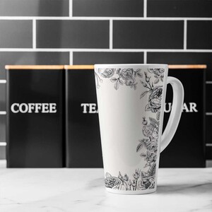 Hand Drawn Roses Latte Mug