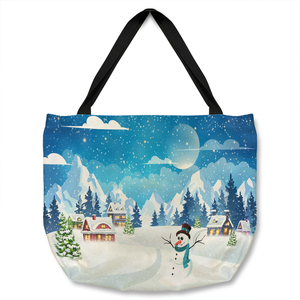 Evening Village Winter Landscape Dining Tote bag