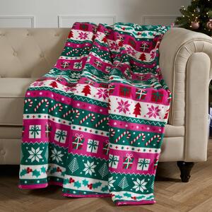 Christmas Nordic Sherpa Throw