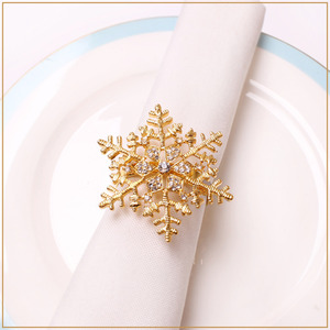 Snowflakes Napkin Rings with Diamante Rhinestone