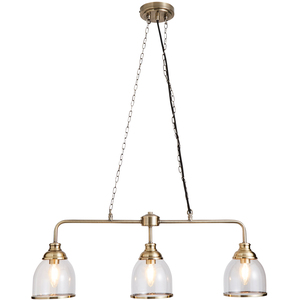Ingrid Industrial Pendant with Clear Glass Shades