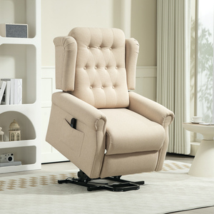 HOMCOM Power Lift Recliner Chair Wingback Button Tufted