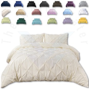 Pintuck Bedding Duvet Cover Set with Matching Pillowcases