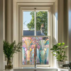 Algua Art Deco Stained Glass Privacy Window Film