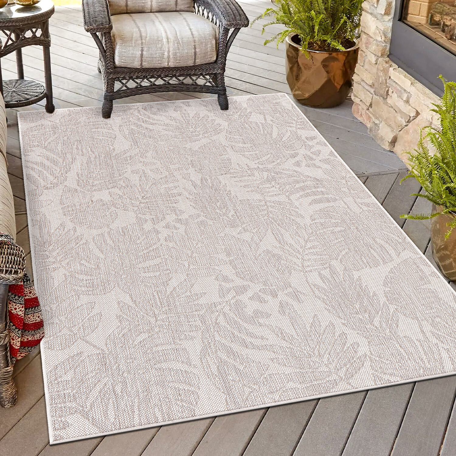Cal Rugs California Leaf Indoor and Outdoor Rug