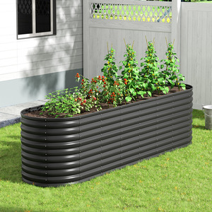 Oval Metal Flower Bed 320*80*80cm