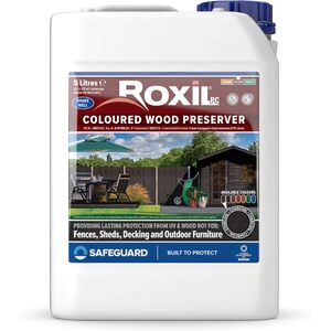 Roxil PC Coloured Wood Preserver 5 Litres Charcoal