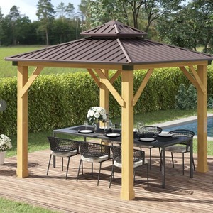 3x3M Outdoor Hardtop Gazebo with 2 Tier Frame