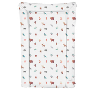 Baby Changing Mat with Raised Edges Colourful Woodland Animals
