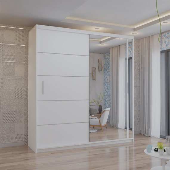 Volga Sliding Mirror Door Wardrobe