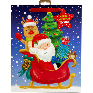Santa Sleigh Gift Bag