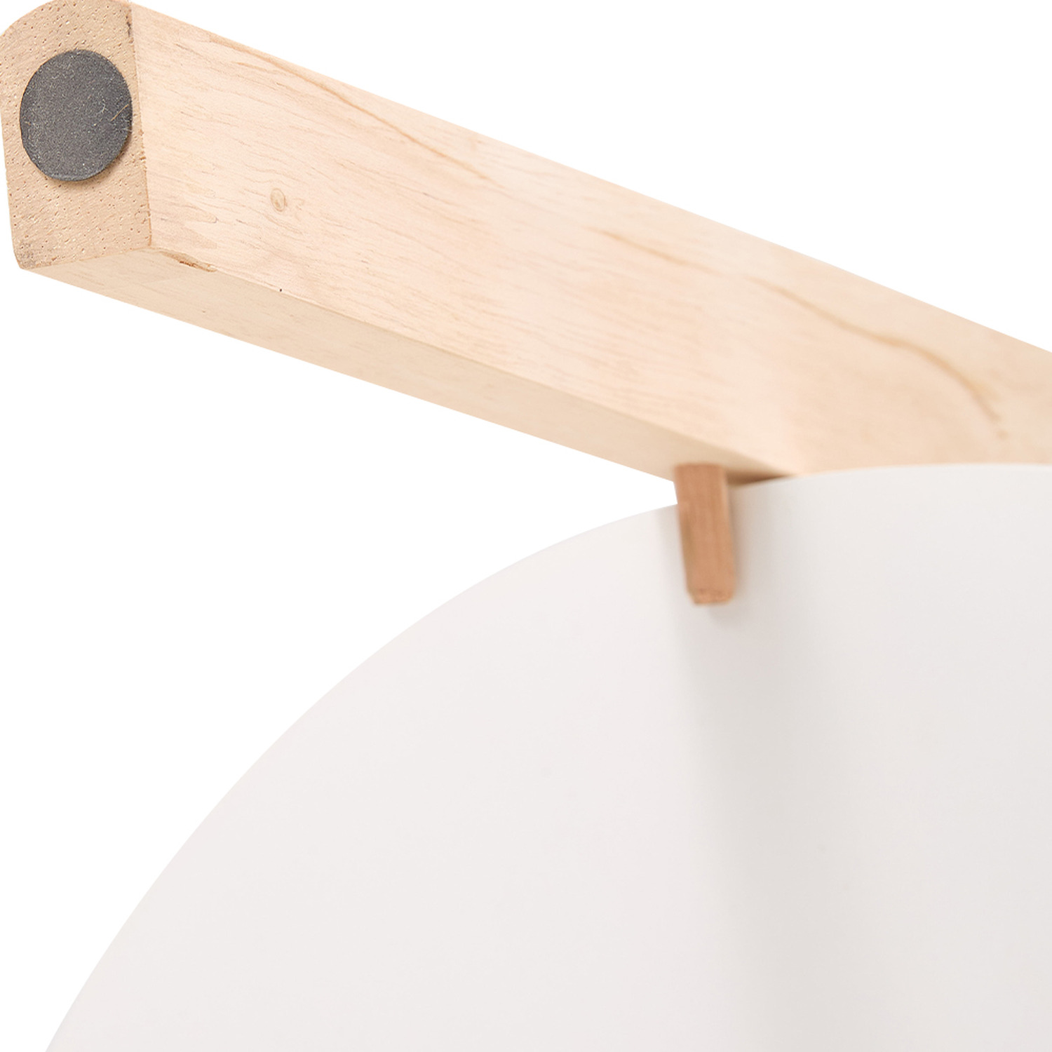 Round Wooden Coffee Side Table - White