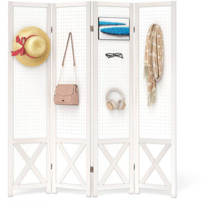 4-Panel Pegboard Room Divider