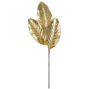Metallic Leaves Stem 50cm