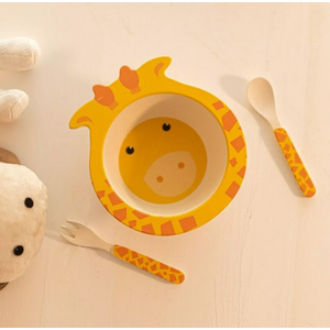 3pc Kids Dining Set - Giraffe