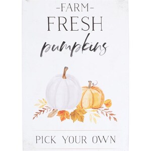 Farm Fresh Pumpkins Metal Sign For Autumn Decor