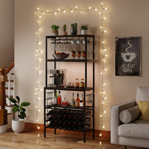 Wine Organizer with Power Outlet