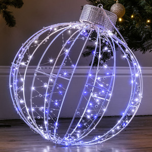 3D Light Up Christmas Bauble with Micro LEDs