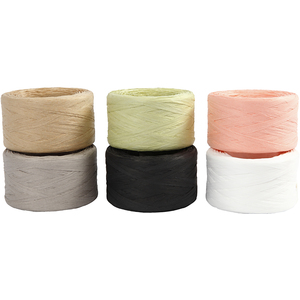 Paper Raffia Yarn Assorted colours 6x100m