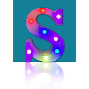 St Helens Battery Operated RGB Letter S With Remote Control