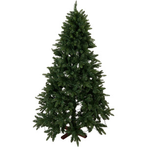 Artificial Christmas Tree with RGB Lights and Wood Stand