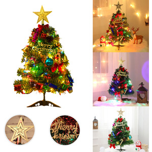 Livingandhome 50cm Pre-Lit Mini Christmas Tree