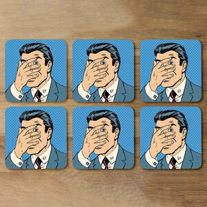 retro style Halftone Designer Coaster Set