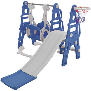 4-in-1 Toddler Play Set with Slide, Swing and Hoop